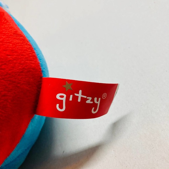 Gitzy Puppy Rattle Beach Ball  Red White and Blue. Pre-Owned - Picture 6 of 9